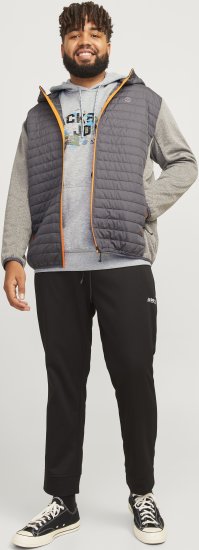Jack & Jones JCOOUTDOOR Hoodie Light Grey - Herren-sweater und -hoodies - Herren-Sweater und -Hoodies in großen Größen