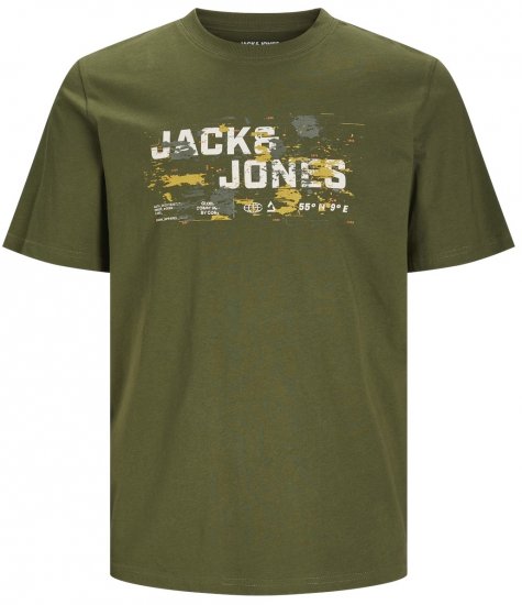 Jack & Jones JCOOUTDOOR LOGO T-Shirt Cypress - Herren-T-Shirts - Herren-T-Shirts in großen Größen