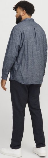 Jack & Jones NORRIS Flannel Long Sleeve Shirt Navy Blazer - Herrenhemden - Herrenhemden in großen Größen