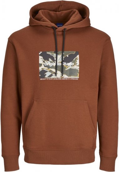 Jack & Jones ESTERBRO Hoodie Brandy Brown - Herren-sweater und -hoodies - Herren-Sweater und -Hoodies in großen Größen