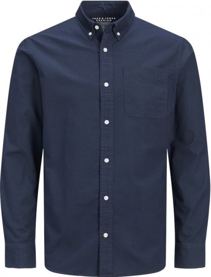 Jack & Jones Brook Oxford Long Sleeve Shirt Navy Blazer - Herrenhemden - Herrenhemden in großen Größen