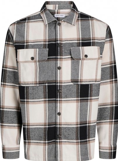 Jack & Jones Charge Overshirt Long Sleeve Crockery - Herrenhemden - Herrenhemden in großen Größen