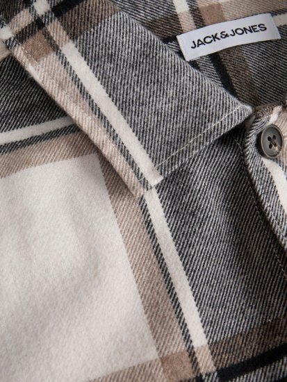 Jack & Jones Charge Overshirt Long Sleeve Crockery - Herrenhemden - Herrenhemden in großen Größen