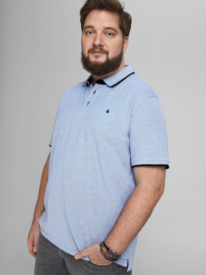 Jack & Jones PAULOS Short Sleeve Polo Light Blue/PS - Polo-shirts für herren - Polo-Shirts für Herren in großen Größen