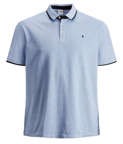Jack & Jones PAULOS Short Sleeve Polo Light Blue/PS - Polo-shirts für herren - Polo-Shirts für Herren in großen Größen