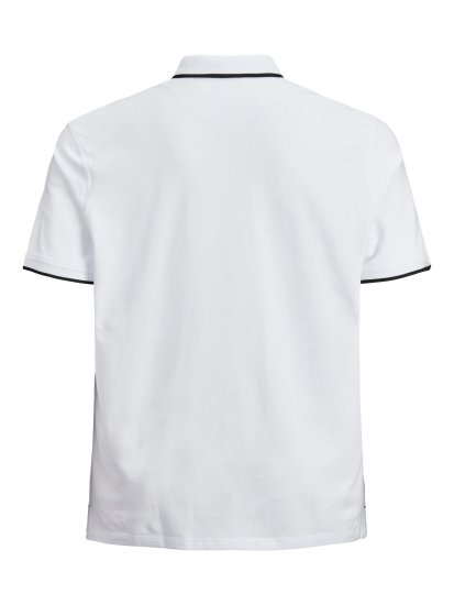 Jack & Jones PAULOS Short Sleeve Polo White/PS - Polo-shirts für herren - Polo-Shirts für Herren in großen Größen