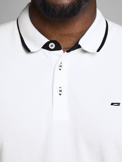Jack & Jones PAULOS Short Sleeve Polo White/PS - Polo-shirts für herren - Polo-Shirts für Herren in großen Größen