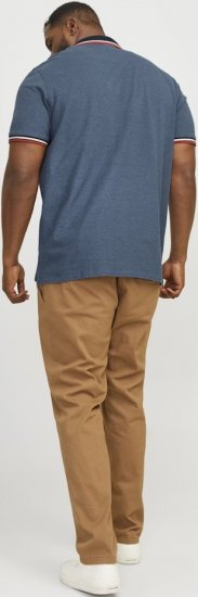 Jack & Jones PAULOS Short Sleeve Polo Denim Blue/PS - Polo-shirts für herren - Polo-Shirts für Herren in großen Größen