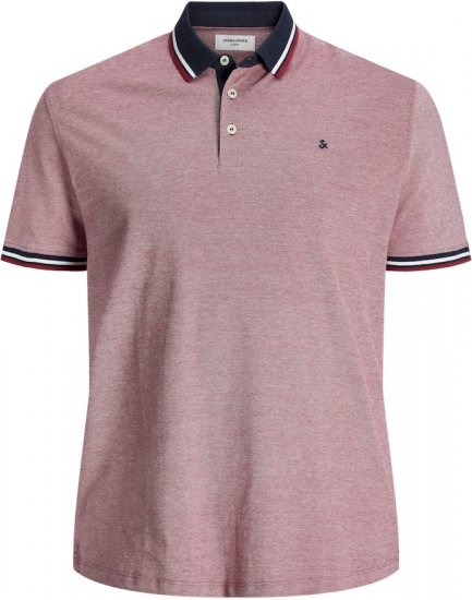 Jack & Jones PAULOS Short Sleeve Polo Rio Red/PS - Polo-shirts für herren - Polo-Shirts für Herren in großen Größen