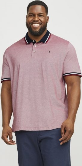 Jack & Jones PAULOS Short Sleeve Polo Rio Red/PS - Polo-shirts für herren - Polo-Shirts für Herren in großen Größen