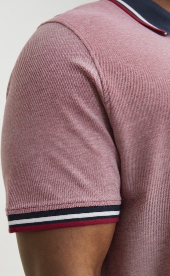 Jack & Jones PAULOS Short Sleeve Polo Rio Red/PS - Polo-shirts für herren - Polo-Shirts für Herren in großen Größen