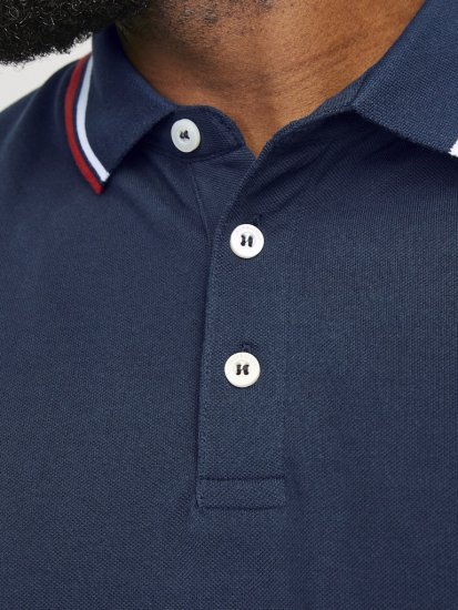Jack & Jones PAULOS Short Sleeve Polo Navy Blazer - Polo-shirts für herren - Polo-Shirts für Herren in großen Größen