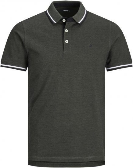 Jack & Jones PAULOS Short Sleeve Polo Green/PLAY 1 - Polo-shirts für herren - Polo-Shirts für Herren in großen Größen