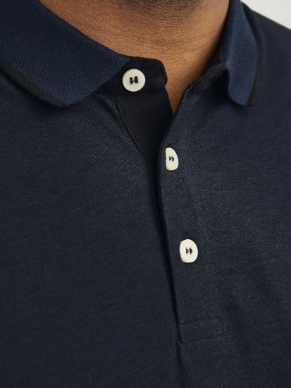 Jack & Jones PAULOS Short Sleeve Polo Dark Navy/PS - Polo-shirts für herren - Polo-Shirts für Herren in großen Größen