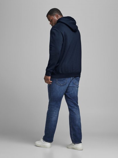 Jack & Jones Elogo Sweat Hood Navy Blazer - Herren-sweater und -hoodies - Herren-Sweater und -Hoodies in großen Größen