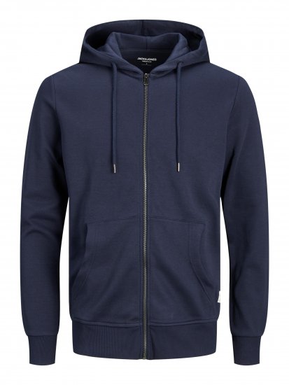 Jack & Jones Basic Sweat Zip Hood Navy Blazer - Herren-sweater und -hoodies - Herren-Sweater und -Hoodies in großen Größen