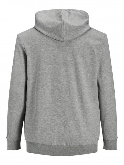 Jack & Jones Basic Sweat Zip Hood Light Grey Melange - Herren-sweater und -hoodies - Herren-Sweater und -Hoodies in großen Größen