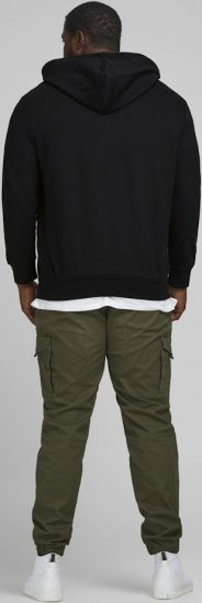 Jack & Jones Basic Sweat Zip Hood Black - Herren-sweater und -hoodies - Herren-Sweater und -Hoodies in großen Größen