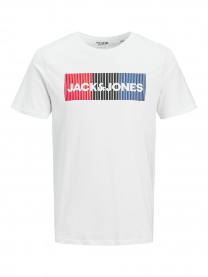 Jack & Jones JJECORP Logo Play T-Shirt White - Herren-T-Shirts - Herren-T-Shirts in großen Größen