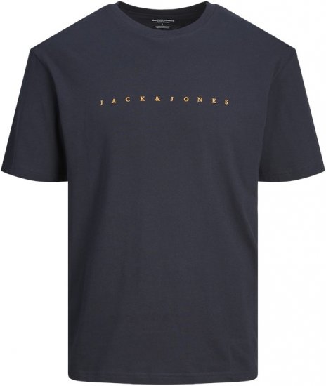 Jack & Jones STAR T-Shirt Dark Navy - Herren-T-Shirts - Herren-T-Shirts in großen Größen