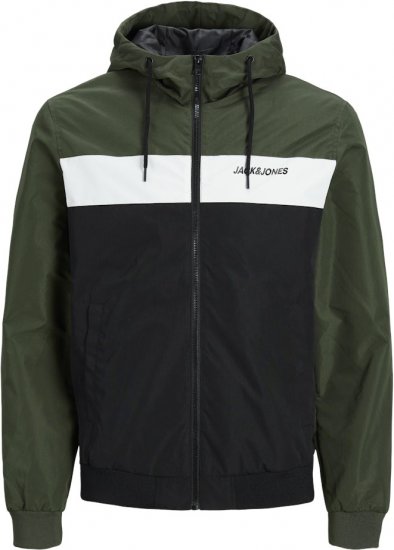 Jack & Jones RUSH Bomber Jacket with Hood Green - Herren jacken - Herren Jacken in großen Größen
