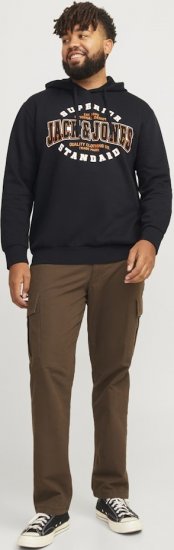 Jack & Jones 2 COL LOGO Hoodie Black - Herren-sweater und -hoodies - Herren-Sweater und -Hoodies in großen Größen