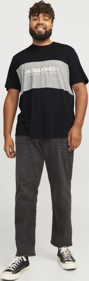Jack & Jones LEGACY BLOCKING T-Shirt Black - Herren-T-Shirts - Herren-T-Shirts in großen Größen