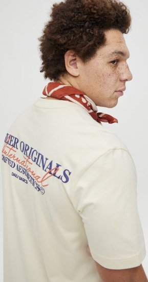 Jack & Jones Lington Crew Neck T-Shirt White - Herren-T-Shirts - Herren-T-Shirts in großen Größen