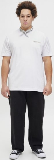 Jack & Jones Lington Crew Neck T-Shirt Bright White - Herren-T-Shirts - Herren-T-Shirts in großen Größen