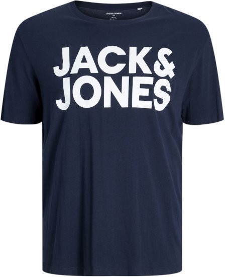 Jack & Jones CORP Logo T-Shirt Navy Blazer - Herren-T-Shirts - Herren-T-Shirts in großen Größen