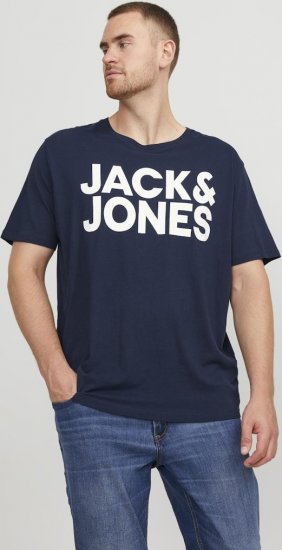 Jack & Jones CORP Logo T-Shirt Navy Blazer - Herren-T-Shirts - Herren-T-Shirts in großen Größen