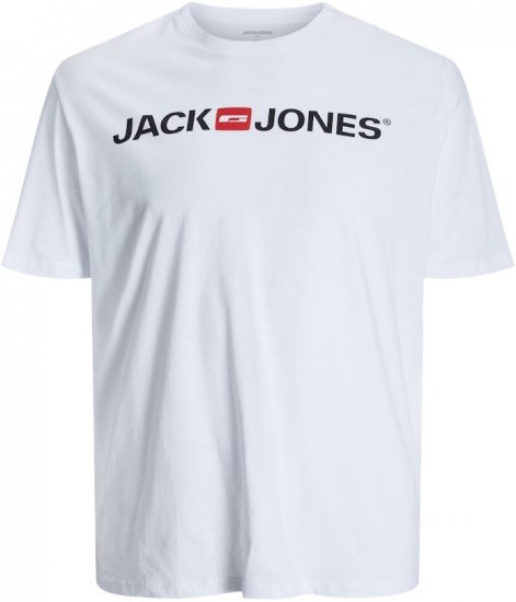 Jack & Jones JJECORP LOGO T-Shirt White - Herren-T-Shirts - Herren-T-Shirts in großen Größen