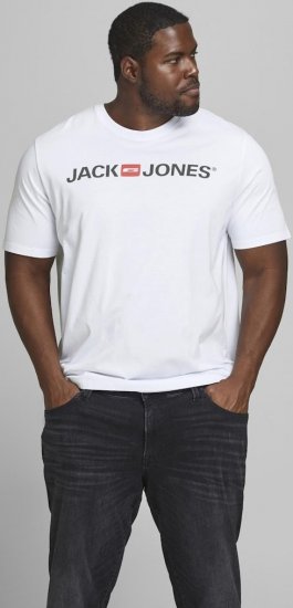 Jack & Jones JJECORP LOGO T-Shirt White - Herren-T-Shirts - Herren-T-Shirts in großen Größen