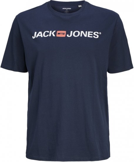 Jack & Jones Corp Logo Crew Neck T-Shirt Navy Blazer - Herren-T-Shirts - Herren-T-Shirts in großen Größen