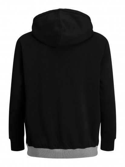 Jack & Jones JJEURBAN BLOCKING SWEAT Black - Herren-sweater und -hoodies - Herren-Sweater und -Hoodies in großen Größen