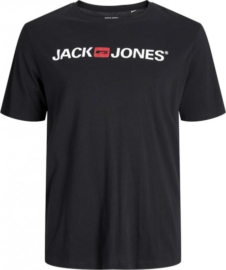 Jack & Jones Corp Logo Crew Neck T-Shirt Black - Herren-T-Shirts - Herren-T-Shirts in großen Größen