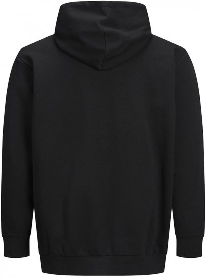 Jack & Jones CORP LOGO Large Print Hoodie Black - Herren-sweater und -hoodies - Herren-Sweater und -Hoodies in großen Größen