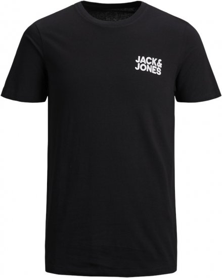 Jack & Jones CORP Logo T-Shirt Black - Herren-T-Shirts - Herren-T-Shirts in großen Größen