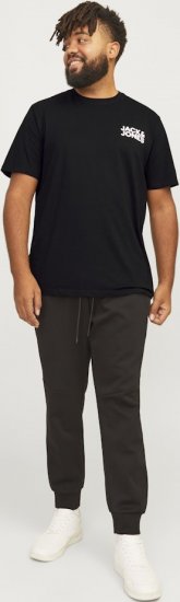 Jack & Jones CORP Logo T-Shirt Black - Herren-T-Shirts - Herren-T-Shirts in großen Größen