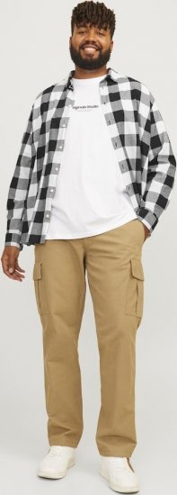 Jack & Jones Gingham L/S Shirt Whisper White - Herrenhemden - Herrenhemden in großen Größen