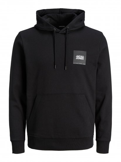 Jack & Jones JJLOCK SWEAT HOOD Black - Herren-sweater und -hoodies - Herren-Sweater und -Hoodies in großen Größen