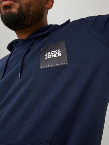 Jack & Jones JJLOCK SWEAT HOOD Navy - Herren-sweater und -hoodies - Herren-Sweater und -Hoodies in großen Größen