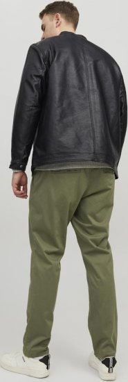 Jack & Jones Rocky Urban Rider Leather Jacket Black - Herren jacken - Herren Jacken in großen Größen