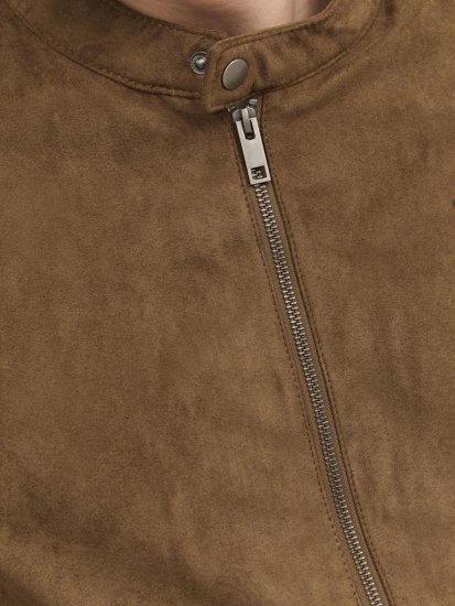 Jack & Jones Rocky Urban Rider Leather Jacket Brown - Herren jacken - Herren Jacken in großen Größen