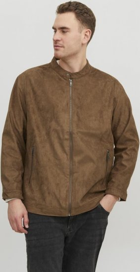 Jack & Jones Rocky Urban Rider Leather Jacket Brown - Herren jacken - Herren Jacken in großen Größen