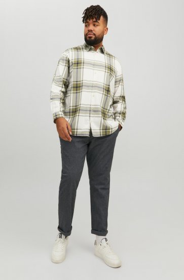 Jack & Jones JORJOSHUA Checked Shirt Dusty Olive - Herrenhemden - Herrenhemden in großen Größen