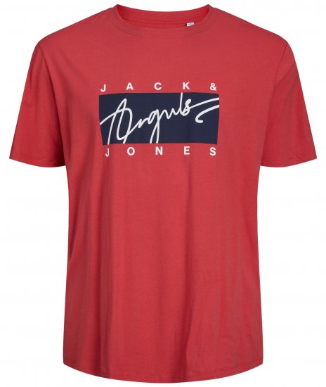 Jack & Jones JORJOSHUA T-shirt Red - Herren-T-Shirts - Herren-T-Shirts in großen Größen