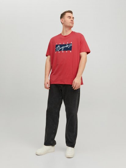 Jack & Jones JORJOSHUA T-shirt Red - Herren-T-Shirts - Herren-T-Shirts in großen Größen