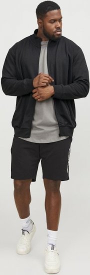 Jack & Jones PAULOS Turtleneck Zip Sweatshirt Black - Herren-sweater und -hoodies - Herren-Sweater und -Hoodies in großen Größen
