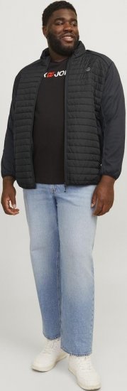 Jack & Jones MULTI SET-IN Sleeves Quilted Jacket With Collar Black - Herren jacken - Herren Jacken in großen Größen